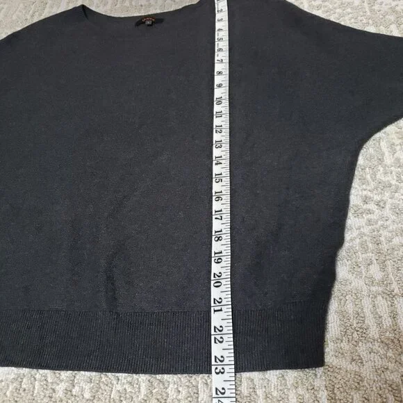 Quince Lightweight Organic Cotton Cashmere Link Stitch Dolman Sweater Size Large - Picture 8 of 11